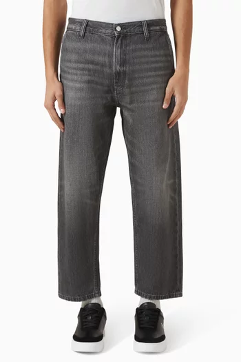 90s Crop Tapered-leg Jeans in Denim