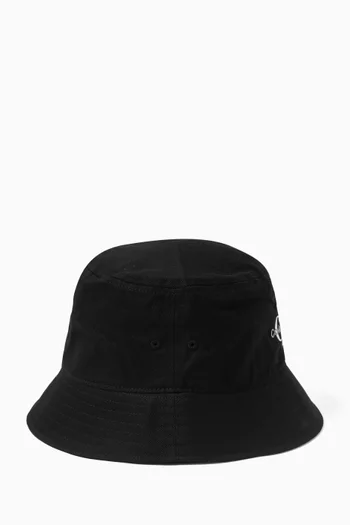 Mono Logo Bucket Hat in Cotton-twill