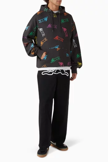 Running Dog Popover Hoodie in Cotton