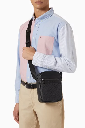 TH Monogram Crossbody Reporter Bag