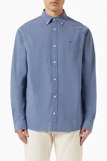 Regular-fit Shirt in Cotton-linen Blend