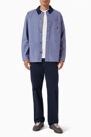 قميص كورد بنمط جاكيت بشعار الماركة قنب