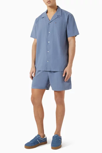 Drawstring Shorts in Linen Blend