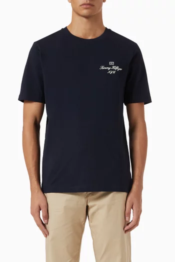 Outline Flag NYC Logo T-shirt in Cotton