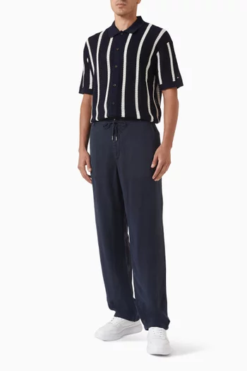 Murray Wide-leg Pants in Linen-blend