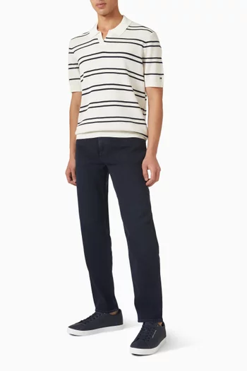 بنطال جينز هارلم بقصة ضيقة تضيق باتجاه الحافة دينم