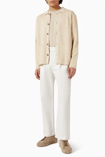 كارديغان بقصة فضفاضة مزيج قطن عضوي