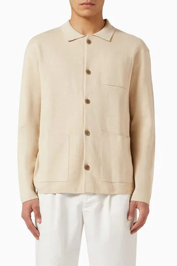 كارديغان بقصة فضفاضة مزيج قطن عضوي