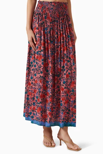 Bella Printed Skirt in Rayon