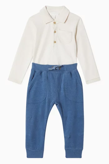 Slouchy Track Pants in Brushed Fleece