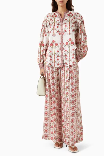 بنطال سيريس مزيج قطن