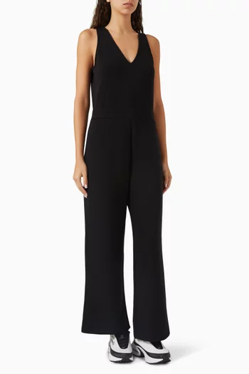 جمبسوت ألينا بقصة ساق واسعة قماش دابل سوفت