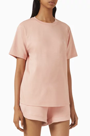 Mattie Branded T-shirt in Pima Cotton Piqué.