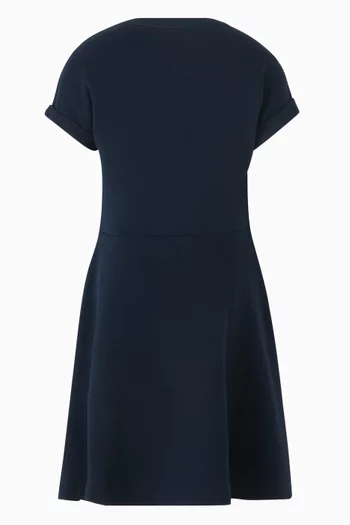 Spacer Interlock Flared Dress in Cotton-blend