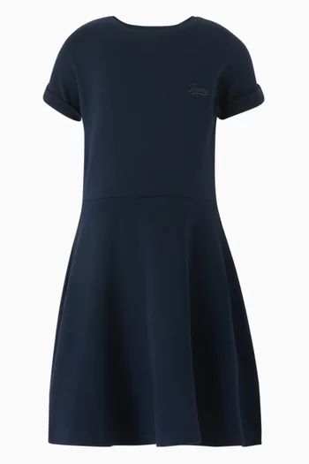 Spacer Interlock Flared Dress in Cotton-blend