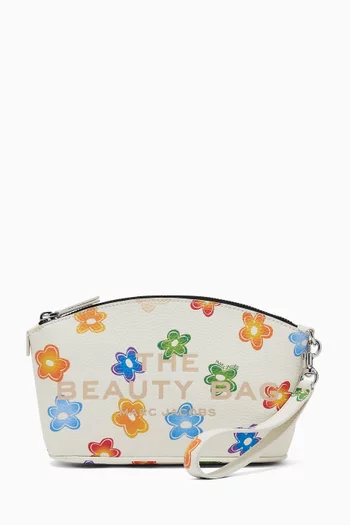 The Wild Daisy Beauty Bag in Leather