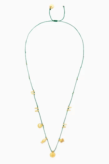 Charm Necklace in 18kt Gold-plated Metal