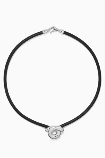 Tarallo Necklace in Cord & Sterling Silver