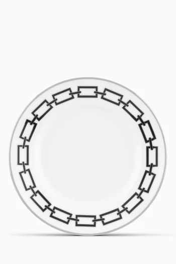 Catene Flat Dessert Plate in Porcelain, 22cm