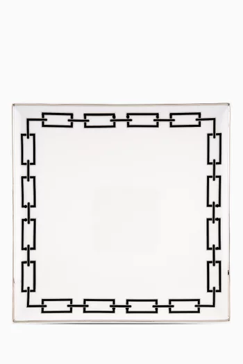 Feeling Change Square Tray Plate in Porcelain, 30cm