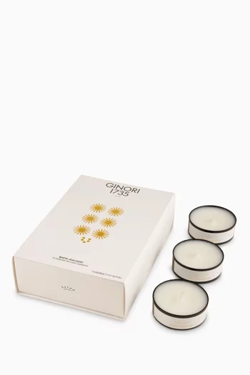 LCDC White Jealously Tealight Candles, Set of 12