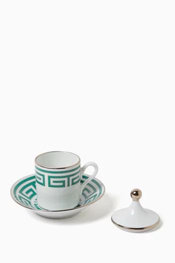 Impero Italiano Coffee Cup & Saucer in Porcelain, Set of 2