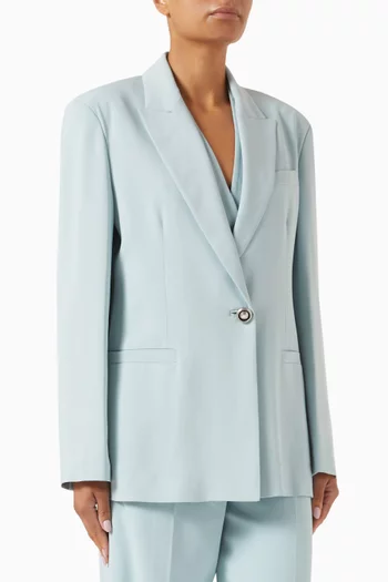 Single-breasted Jewel Blazer in Cady