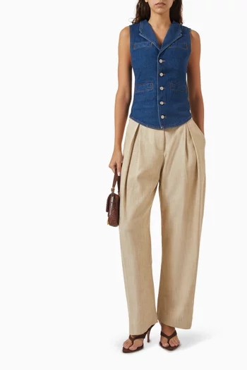 x Patrick McDowell Slim Waistcoat in Denim