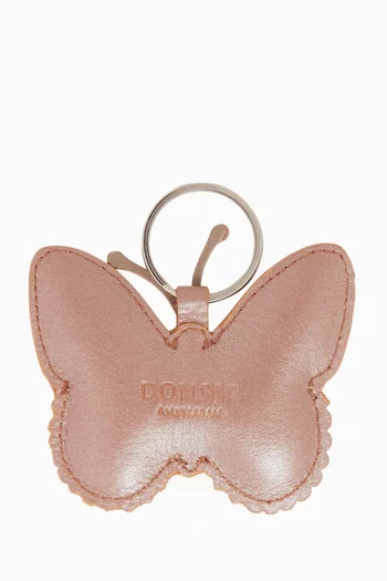 Alja Keychain in Metallic Nubuck