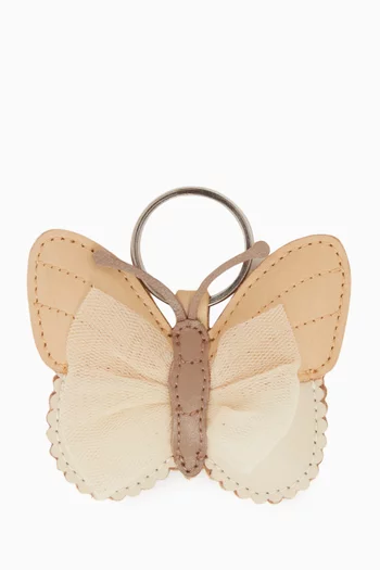 Alja Keychain in Metallic Nubuck