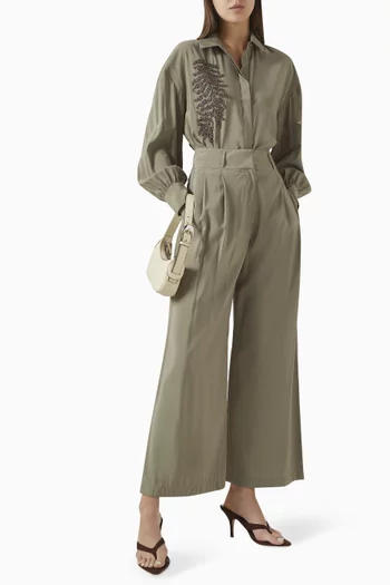 Embellished Shirt in Viscose-blend