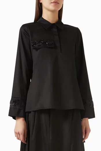 Embellished Shirt in Cotton