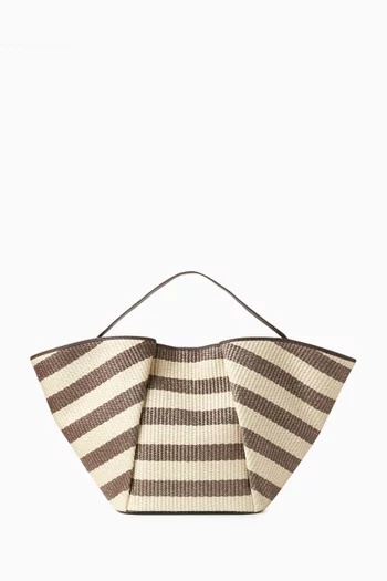 حقيبة يد مارينا كبيرة بنقشة خطوط