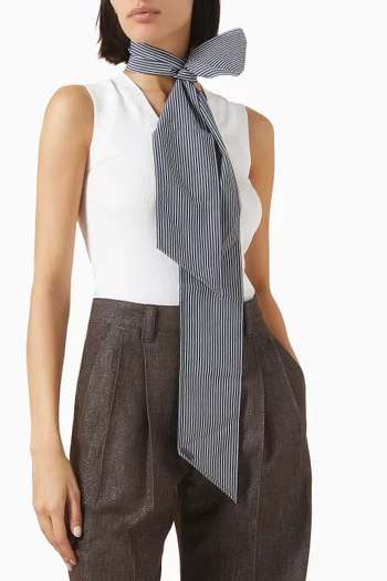 Striped Foulard in Poplin