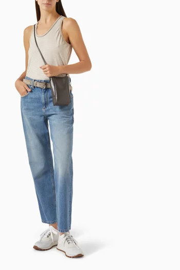 Striped Monili Top in Cotton Jersey