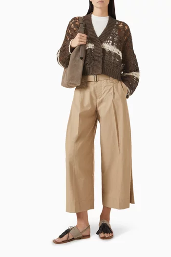Cropped Pleated Pants