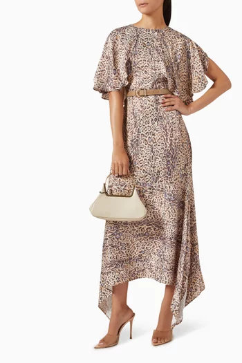 Leopard-print Midi Dress