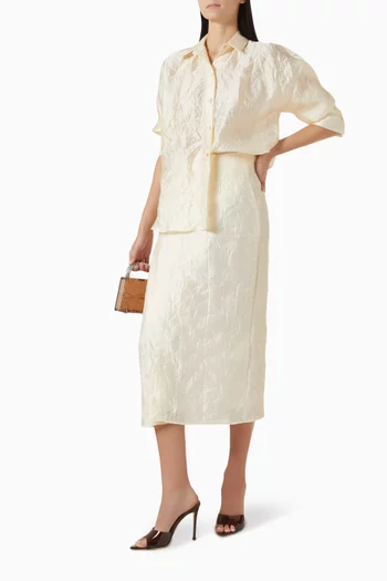 Crushed Midi Skirt
