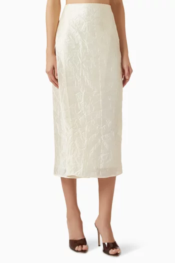 Crushed Midi Skirt