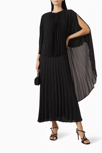 Pleated Midi Dress