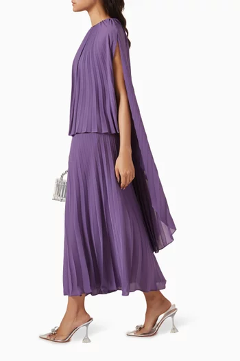 Pleated Midi Dress