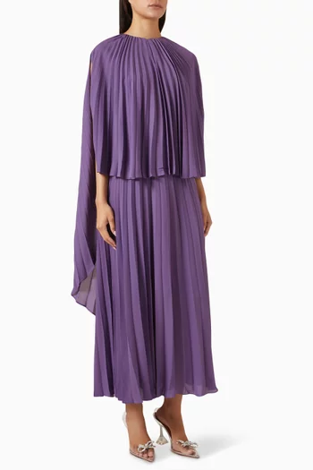 Pleated Midi Dress