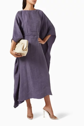 Belted Kaftan Dress in Lyocell Blend