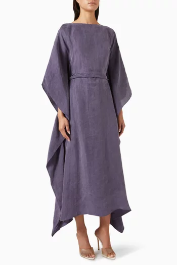 Belted Kaftan Dress in Lyocell Blend