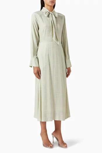 Long-sleeved Midi Dress