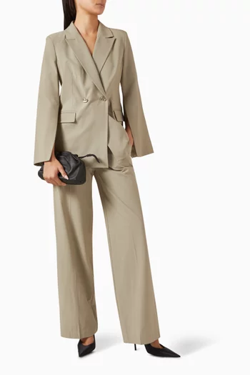 Double-breasted Suit Set