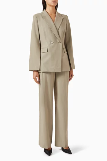 Double-breasted Suit Set