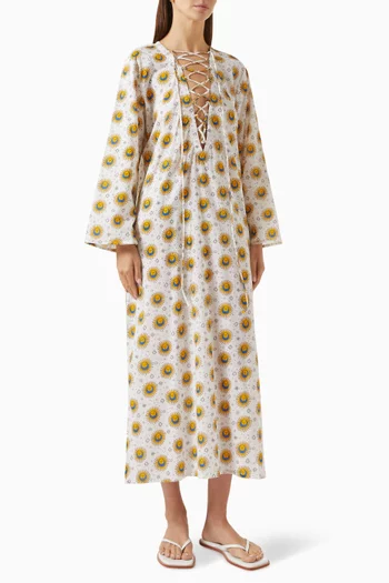 Classic Mirror Lace-up Kaftan