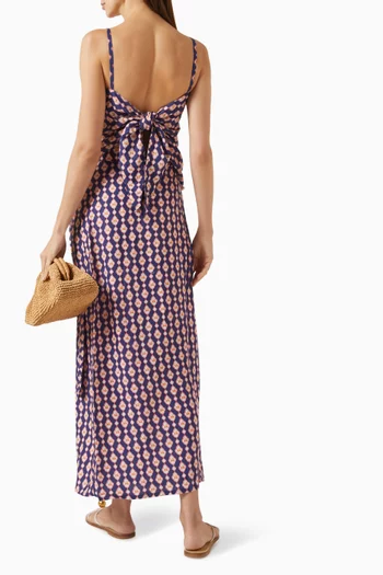 Printed Top & Maxi Skirt Set