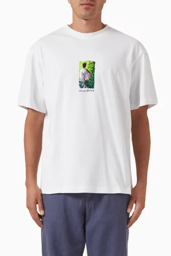 تي شيرت بطبعة قطن عضوي